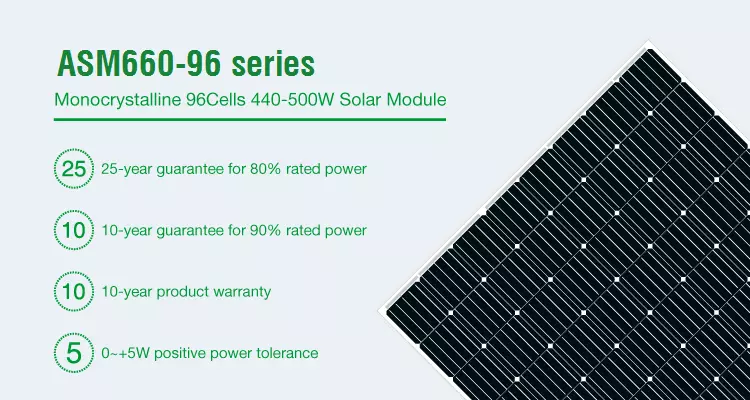 Solar panel 500W 24V and 96 cells - All in solar energy